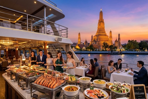 🚢 ล่องเรือเจ้าพระยา บุฟเฟ่ต์ เจ้าไหนดี ปี 2026 อัปเดตใหม่ครบทุกเจ้า